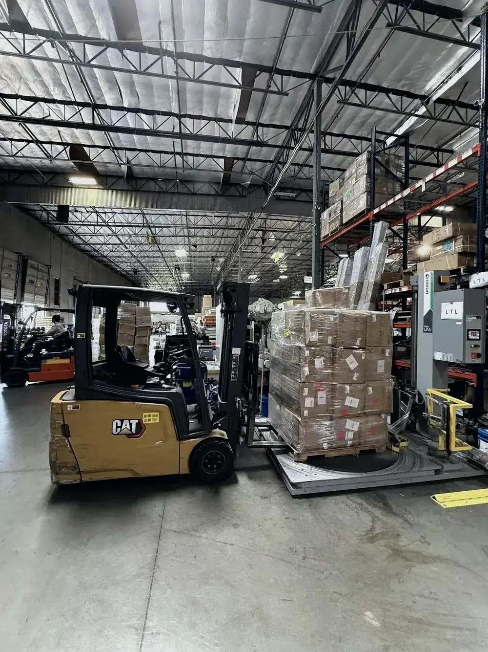 Forklift and pallet handling operation